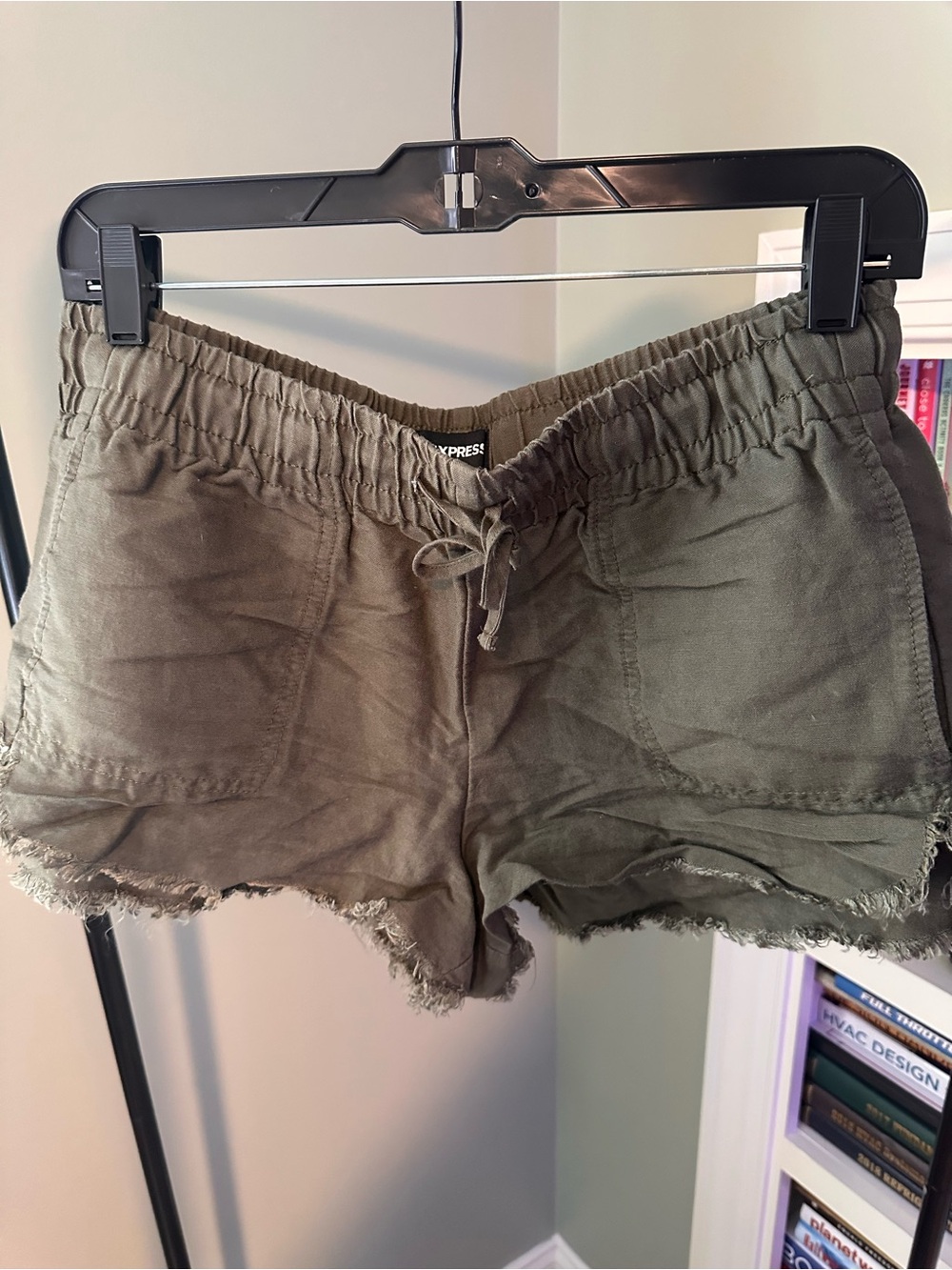 Express Linen Blend Drawstring Shorts
